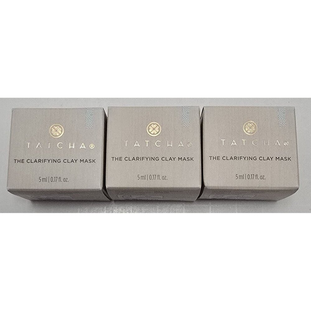 3 Tatcha The Clarifying Clay Mask 5 ml Mini Authentic Travel Size NEW in BOX NIB
